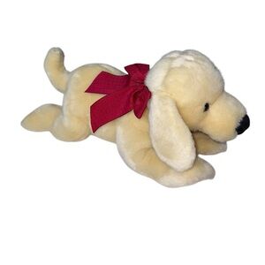 Gund Small Cooper Yellow Labrador Dog with Red Bow